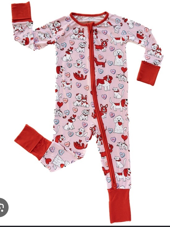 Little Sleepies Other - GUC HTF LITTLE SLEEPIES FUREVER VALENTINES ZIPPIES - Size 18-24M SKU:144